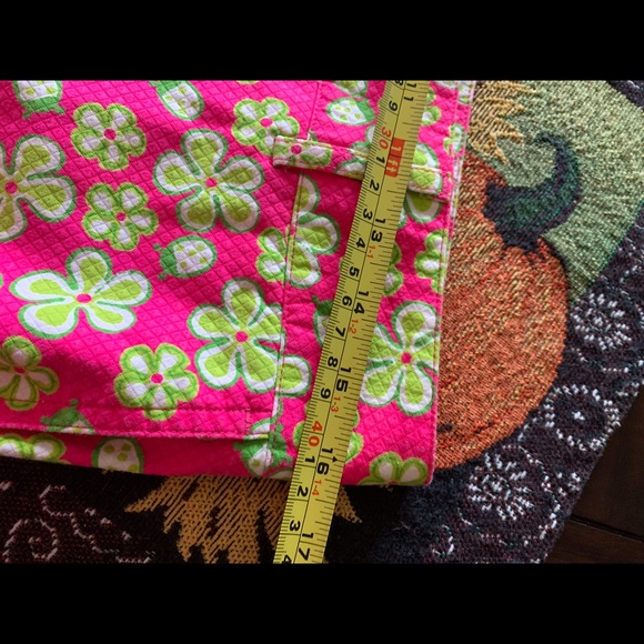 Lilly Pulitzer Dune Buggy Pink And Green Capris - Picture 4 of 5